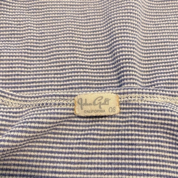 JOHN GALT STRIPED RIBBED BABY TANK SUMMER NAUTICAL WOMENS - Picture 2 of 3